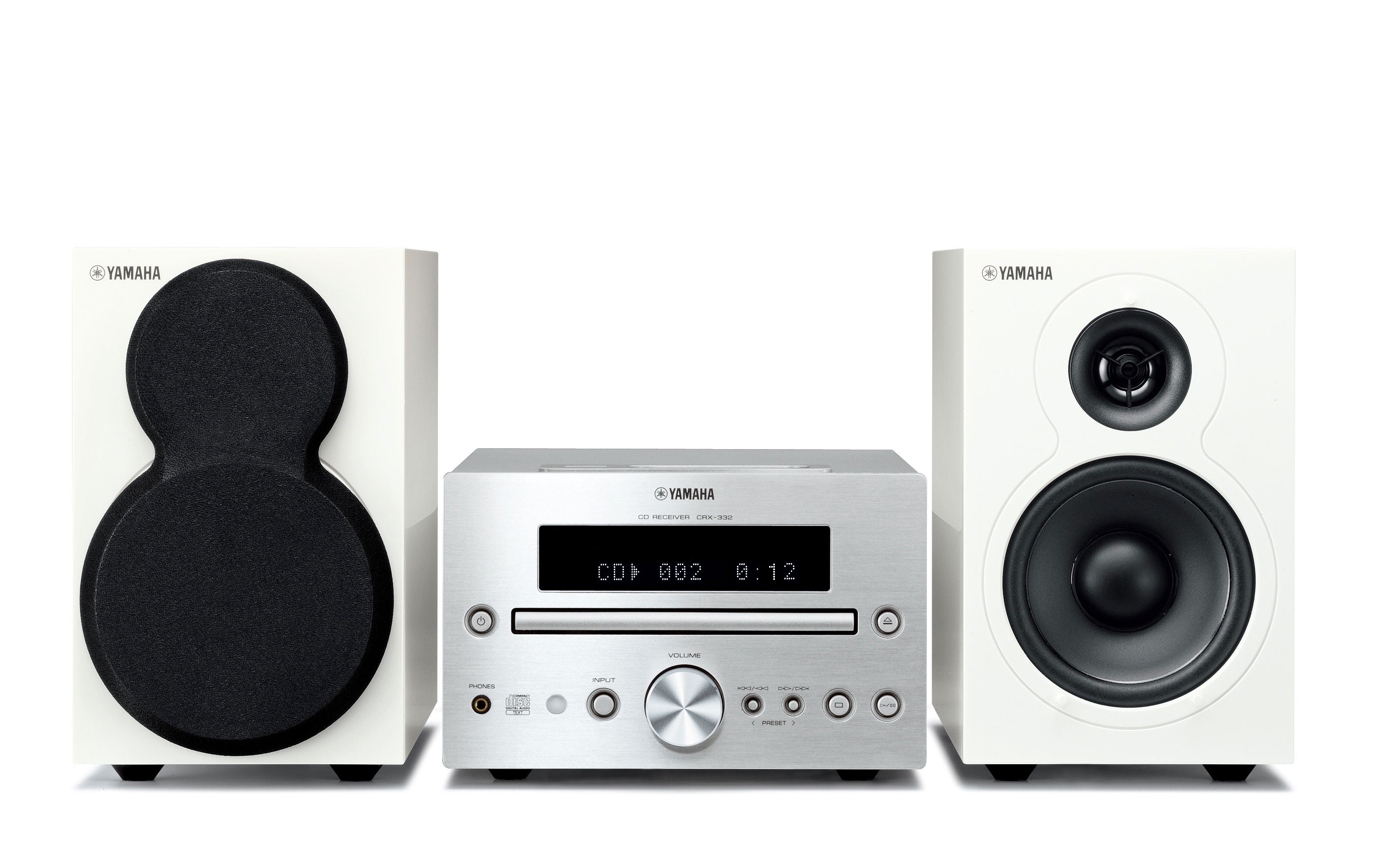 Минисистема Hi-Fi Yamaha MCR-332 Silver + Piano White - 
