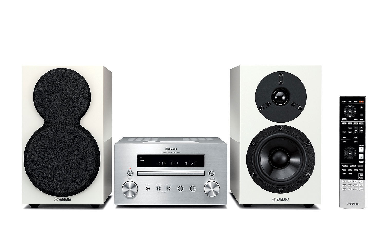 Минисистема Hi-Fi Yamaha MCR-550 Silver + Piano White - 